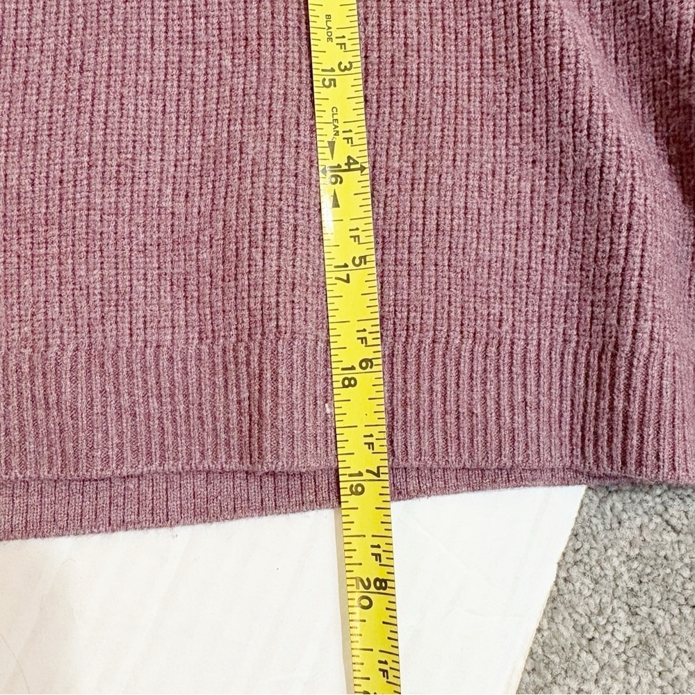 A New Day Collared V-Neck Polo Ribbed Pullover Sweater Size Small Purple Mauve - Picture 12 of 12